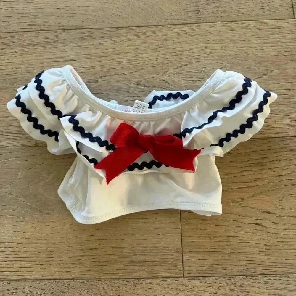 Stella Cove Sailor Ruffle Bikini Top Size 4